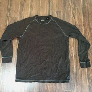 Redhead Black Ribbed Cotton Shirt Large 44"